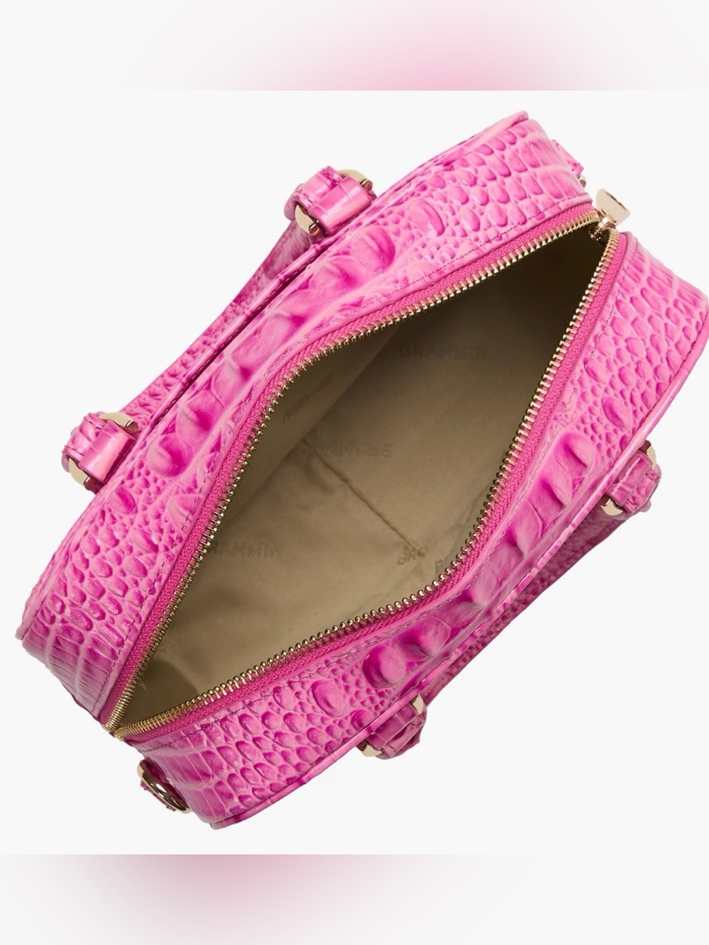 Brahmin Candy Pink Mara Leather Satchel Handbag NWT - Picture 12 of 12